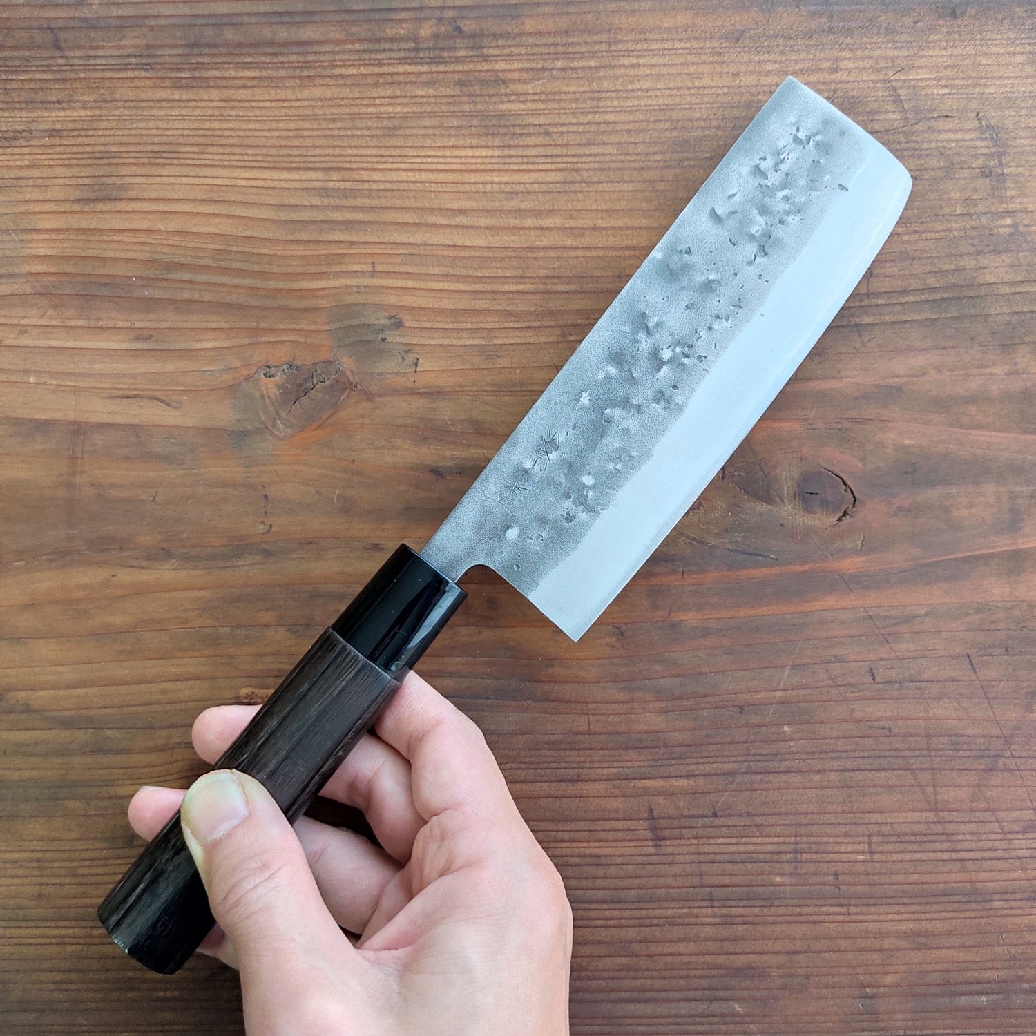 Japanese kitchen knife - Nakiri - Nashiji - Aogamii#2 - sanjo blacksmith