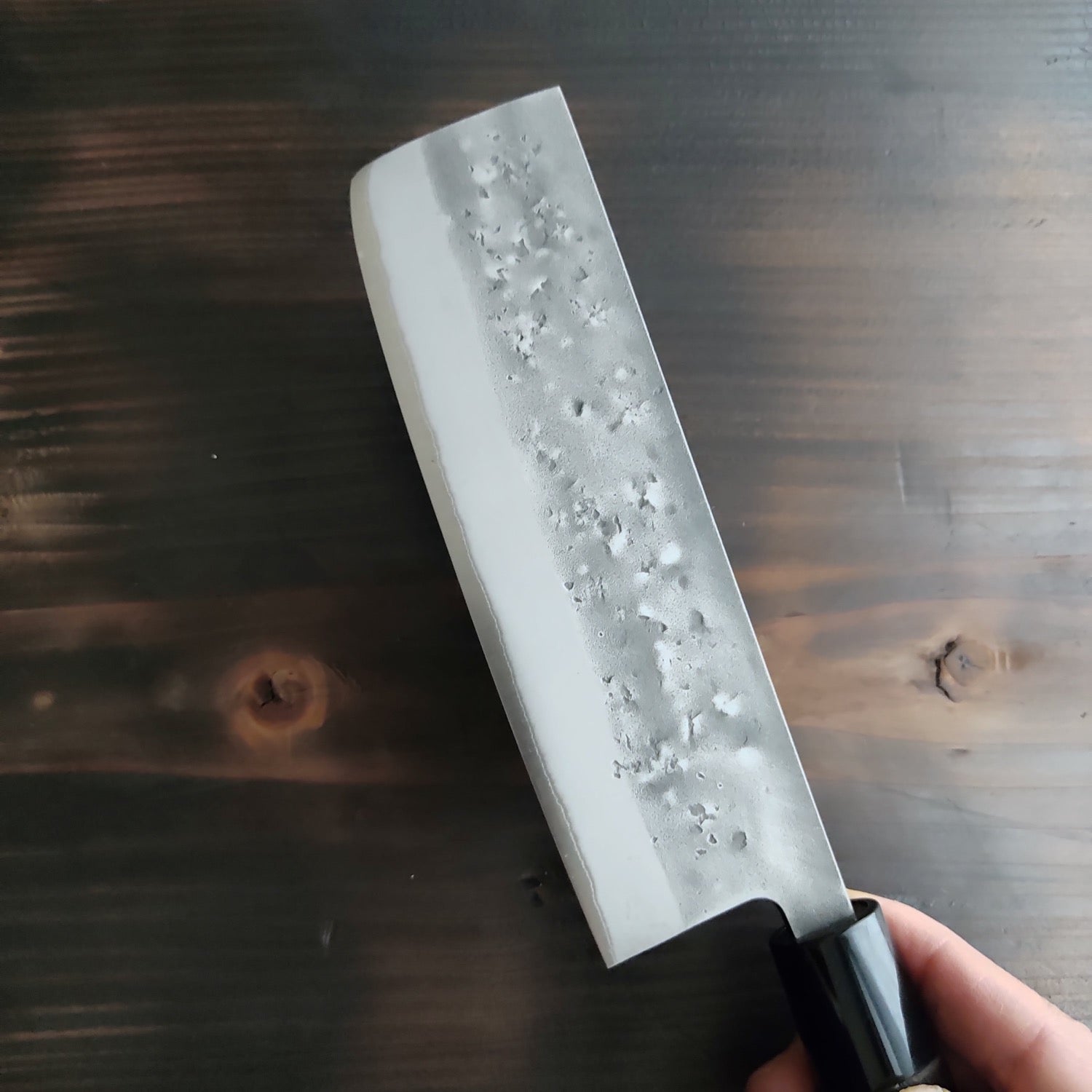 Japanese kitchen knife - Nakiri - Nashiji - Aogamii#2 - sanjo blacksmith