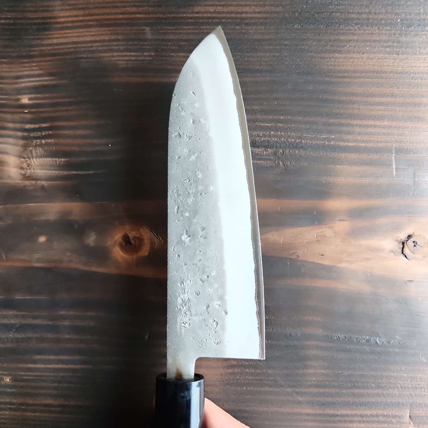 Japanese kitchen knife - Santoku - Nashiji - Aogamii#2 - sanjo blacksmith