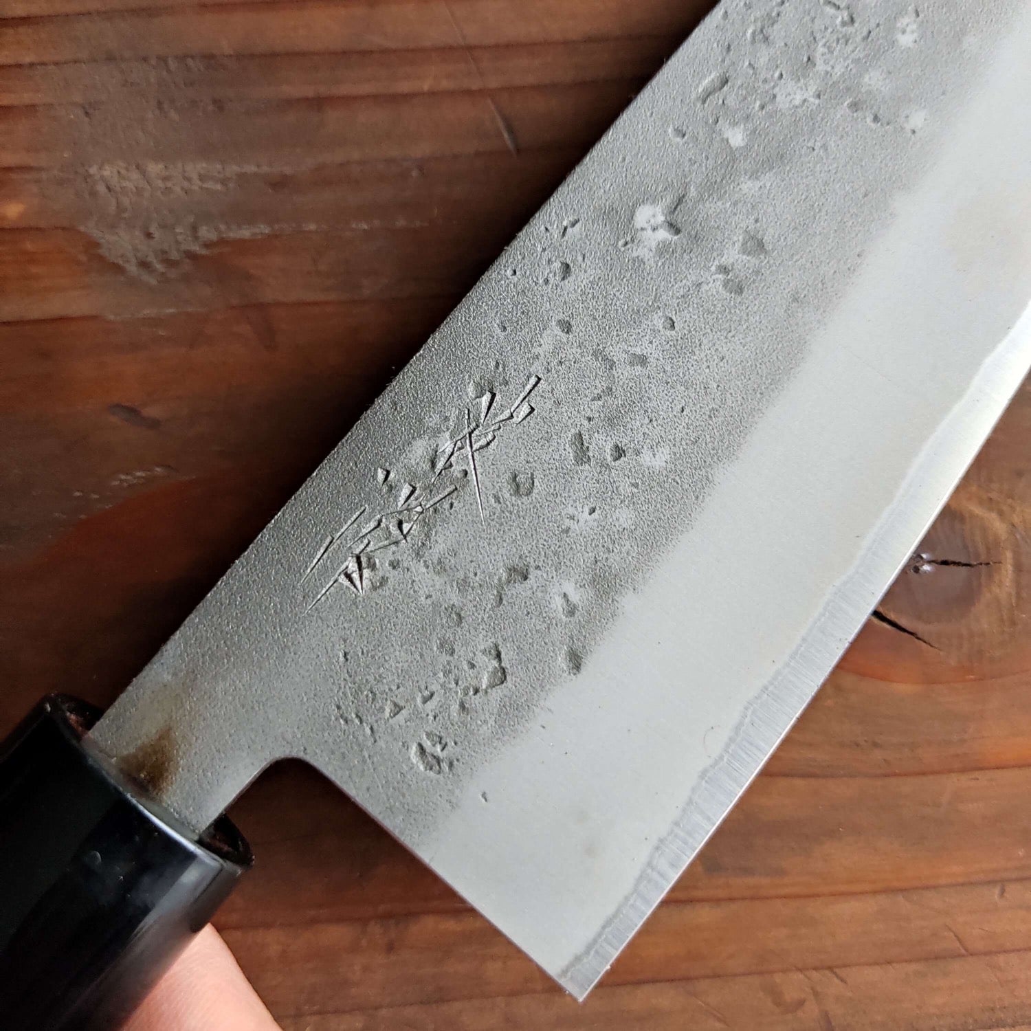 Japanese kitchen knife - Santoku - Nashiji - Aogamii#2 - sanjo blacksmith